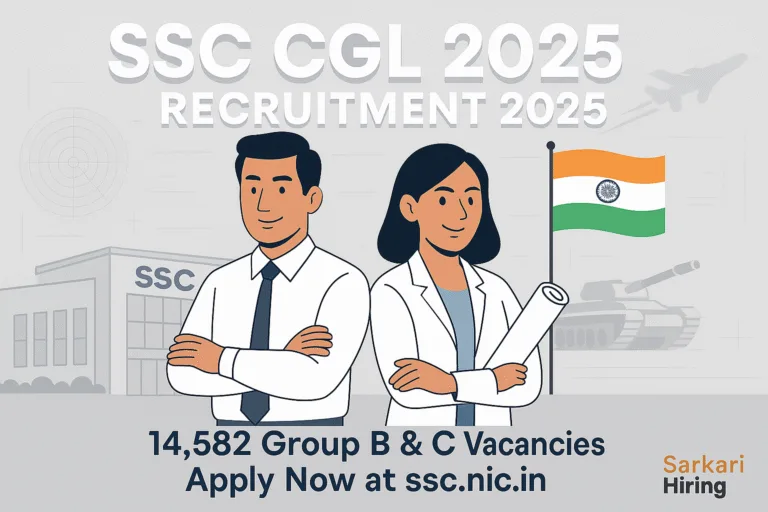 SSC CGL 2025 vacancies banner – Apply now for 14,582 Group B and C posts, Tier-I exam coming soon