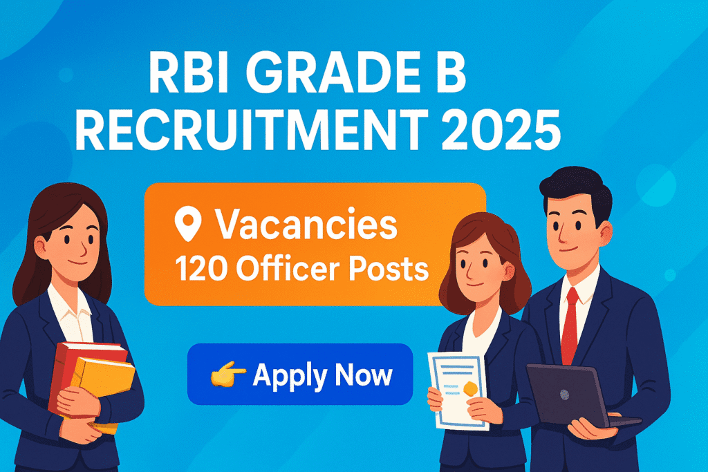 RBI Grade B Recruitment 2025 Notification for 120 Officer Vacancies – Apply Online