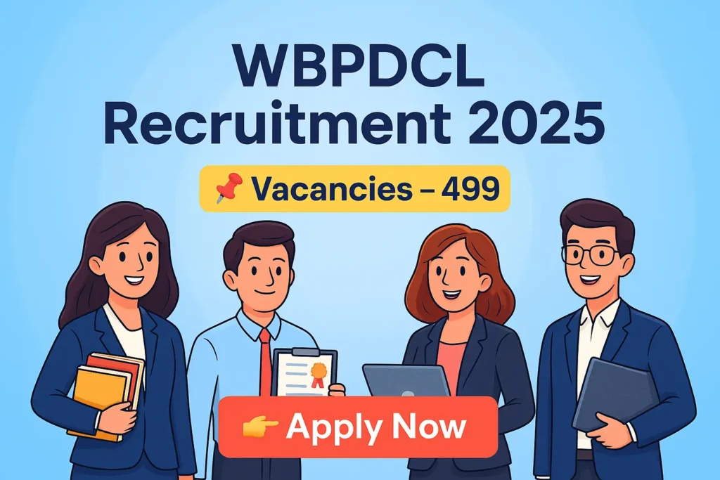 WBPDCL Recruitment 2025 – 499 vacancies notification with salary, eligibility, and apply online details