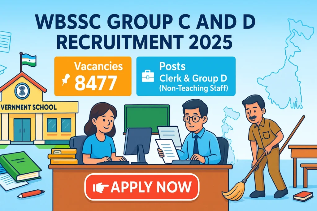 WBSSC Group C and D Recruitment 2025 – 8477 Vacancies Apply Online