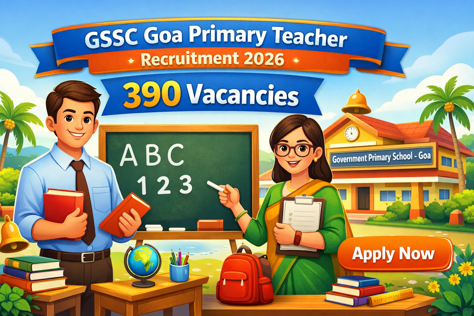 GSSC Goa Primary Teacher Recruitment 2026 – 390 Vacancies