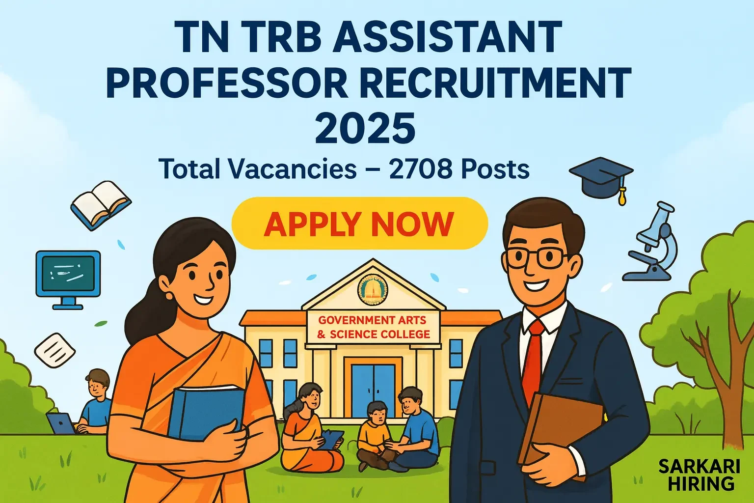 TN TRB Assistant Professor Recruitment TN TRB Assistant Professor Recruitment 2025 – 2708 Vacancies in Tamil Nadu Colleges